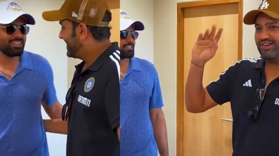 અમદાવાદની હોટલમાં રોયલ વેલકમ, રોહિતને ભેટી પડ્યો બાબર, જુઓ વીડિયો