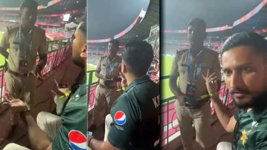 Video: પાકિસ્તાનની મેચમાં 'પાકિસ્તાન ઝિંદાબાદ' નારા લગાવતા પોલીસે અટકાવ્યો તો..