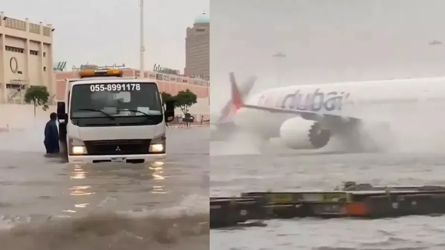 દુબઇમાં મૂશળધાર વરસાદ,પૂરના પાણી ફરી વળ્યા, શું છે કારણ