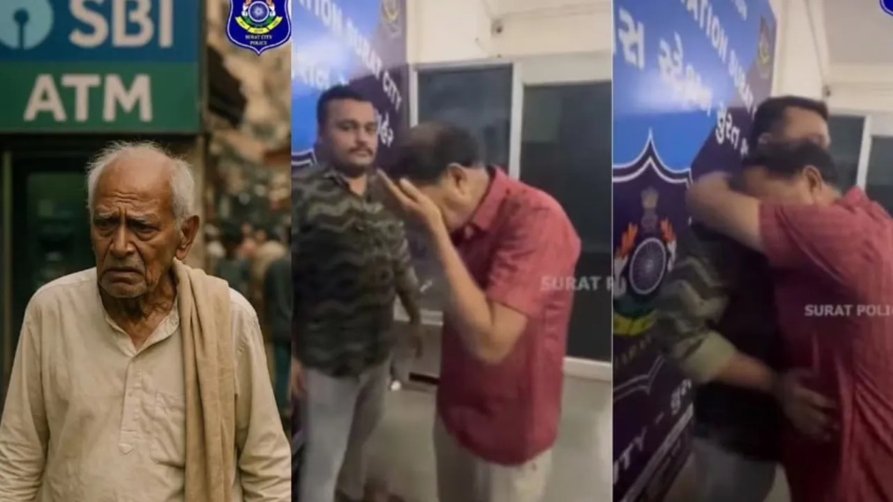 સુરતમાં પાનના ગલ્લાવાળાને પોતાના ખોવાયેલા પૈસા મળ્યા તો ભાવુક થઇ ગયો; પોલીસે વીડિયો શેર કર્યો
