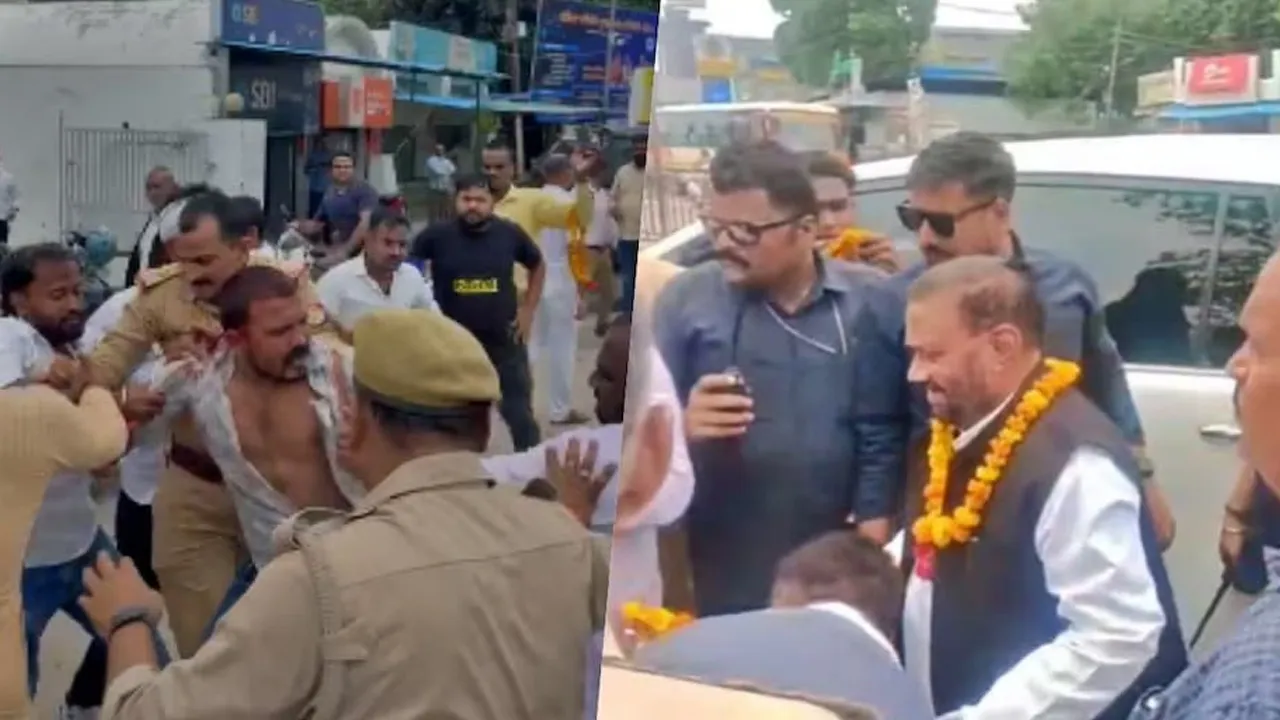 રાયબરેલીમાં સ્વામી પ્રસાદ મૌર્યને માર્યો લાફો, સમર્થકોએ આરોપી યુવકને પણ ધોઈ નાખ્યો