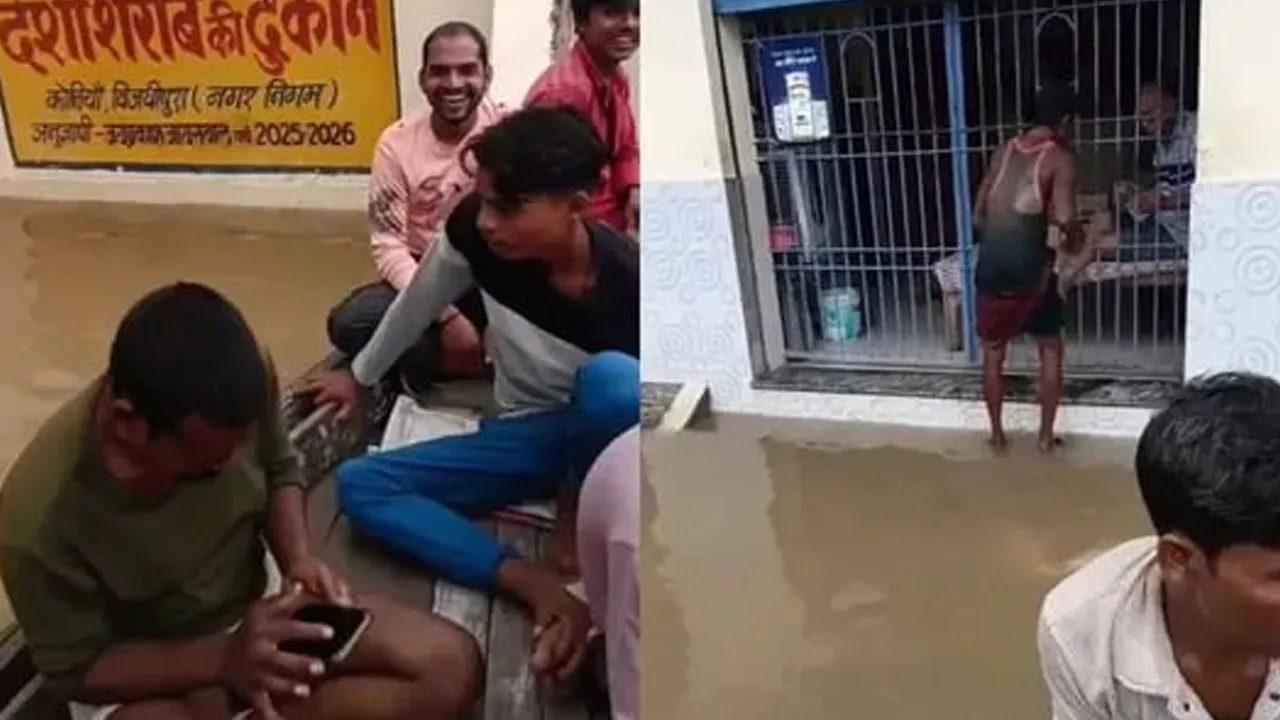 આખું બનારસ પાણીમાં ડૂબ્યું, પરંતુ દારૂની દુકાન બચી ગઈ, નાવ લઈને પહોંચી ગયા લોકો