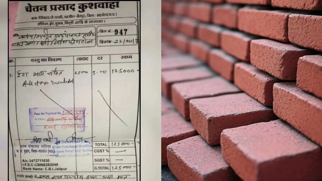ગજબ... ગ્રામ પંચાયતે 50 રૂપિયાની એક ઈંટ ખરીદી, 2500 ઈંટોનું બિલ 1.25 લાખ