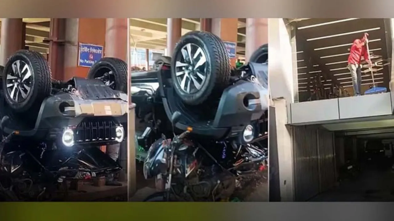 પૂજા માટે લીંબુ પર ચઢાવવાની હતી નવી નક્કોર થાર, મહિલાએ એટલી જોરથી એક્સિલરેટર દબાવ્યું કે પહેલા માળ પરથી પડી