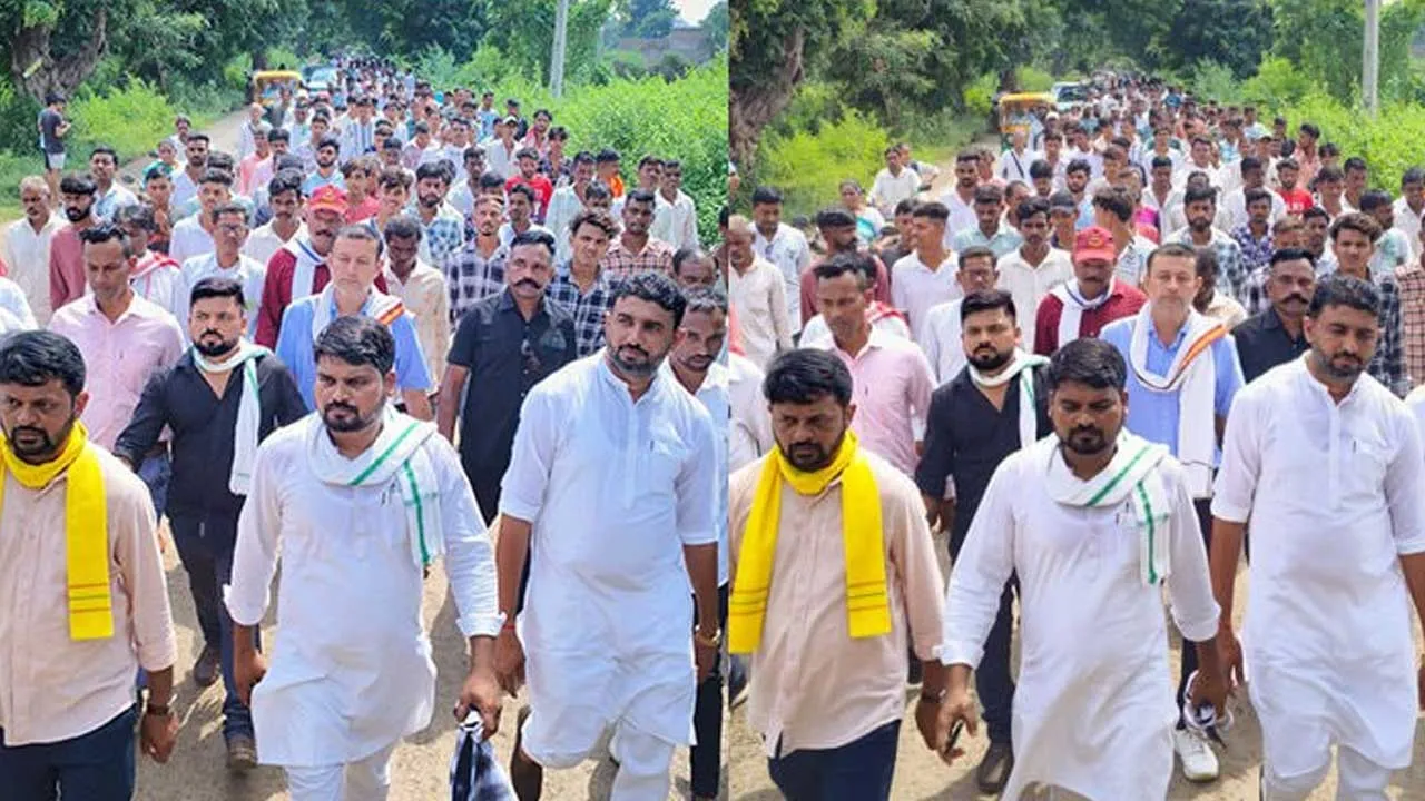 જેલમાંથી શરતી જામીન પર બહાર આવેલા AAPના નેતા ચૈતર વસાવાએ મનસુખ દાદાના ગામના રસ્તા માટે પદયાત્રા કરી