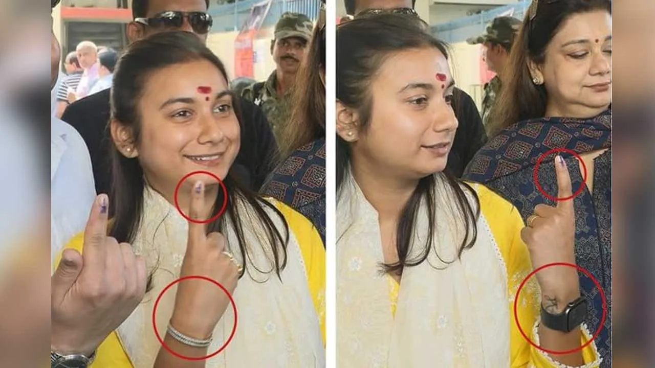 શું સાંસદ શાંભવી ચૌધરીએ બે વખત મતદાન કર્યું? MPના બંને હાથોની આંગળીઓ પર ચૂંટણીની સ્યાહી કેવી રીતે લાગી? 