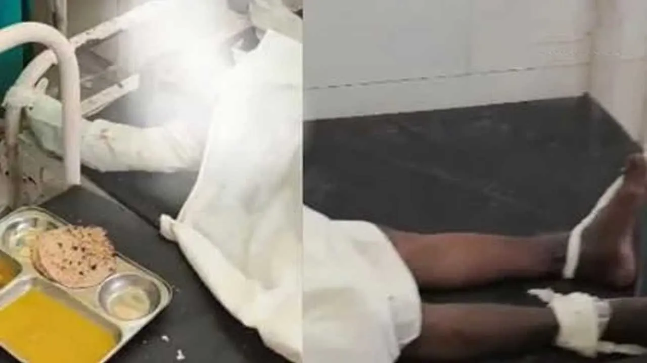 અયોધ્યાની સરકારી હોસ્પિટલનું શરમજનક દ્રશ્ય; દર્દીના પગને બાંધવામાં આવ્યા, જીવ ગયો