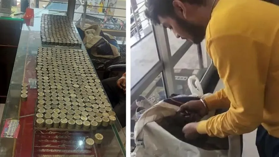 દુકાનવાળો 1 લાખના સિક્કા લઈ ગયો, ચેન લઈ પત્નીને સરપ્રાઈઝ આપવા માંગતો હતો, સોનીએ ગણ્યા વગર ચેઈન આપી