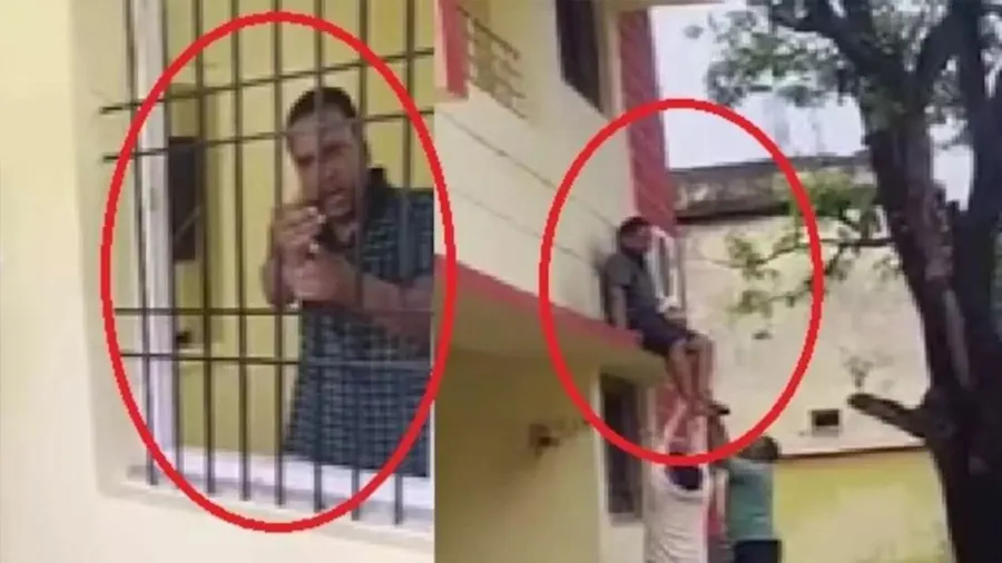 પોલીસ ઓફિસર ગર્લફ્રેન્ડ સાથે સરકારી ઘરમાં હતો, પત્નીએ આવીને દરવાજે તાળું મારી દીધું! પછી તે છત પરથી કૂદ્યો