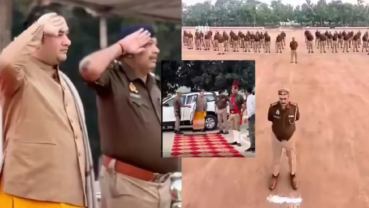 કથાવાચકને UP પોલીસે ગાર્ડ ઓફ ઓનર આપ્યું, DGPએ SPને બોલાવ્યા, વિપક્ષે કહ્યું- સંવિધાન અને બાબાસાહેબ...