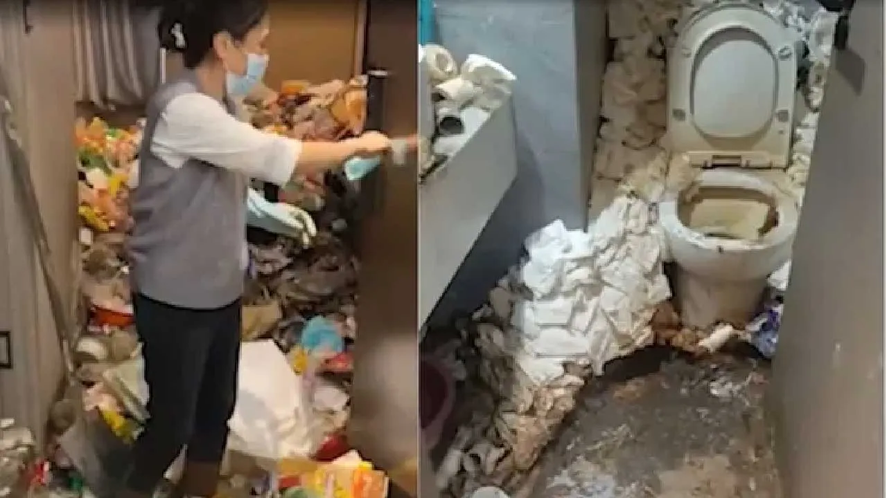 એક માણસ ગેમિંગ રમવા માટે બે વર્ષ સુધી હોટલમાં બંધ રહ્યો, પણ હવે હોટેલ સ્ટાફ તેનો રૂમ જોઈને પછતાઈ રહ્યો છે