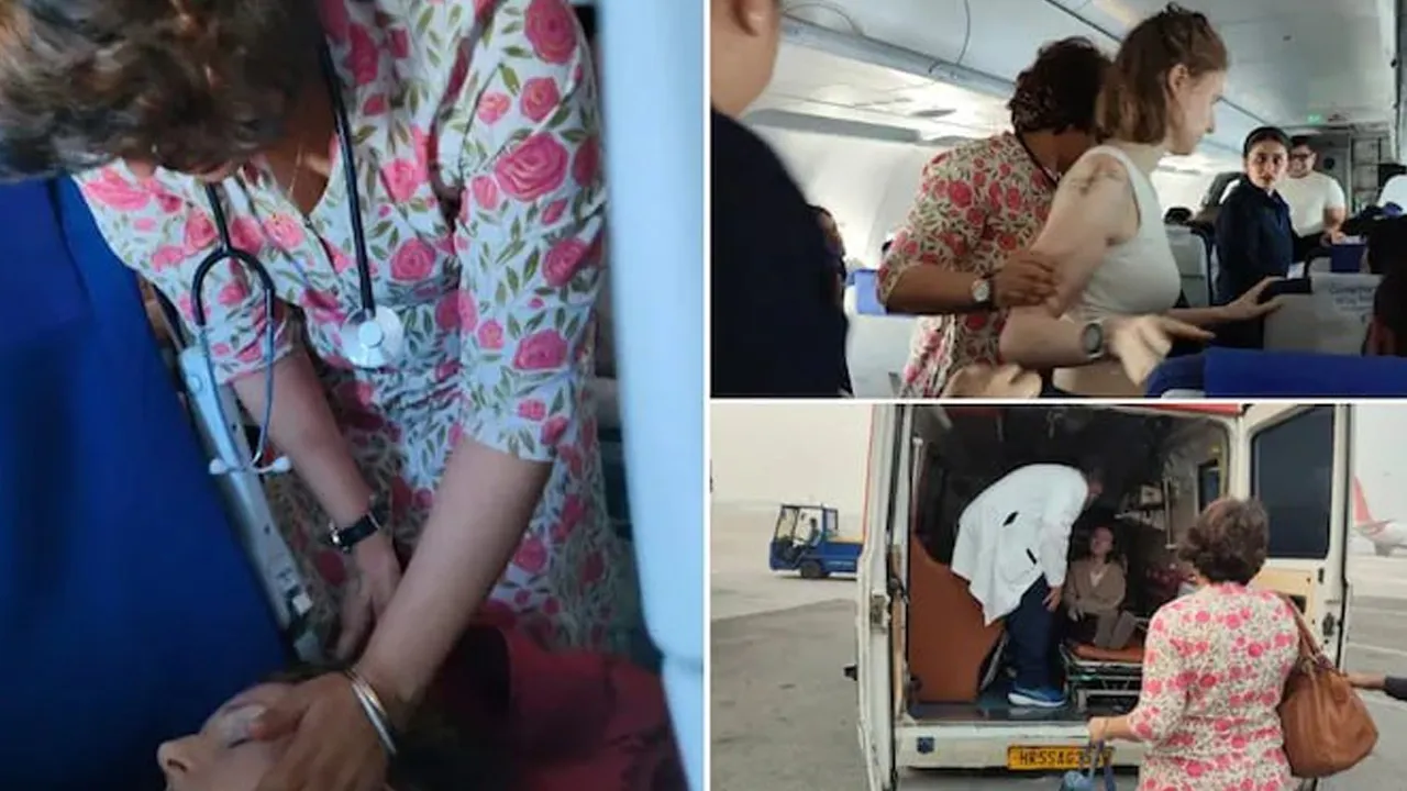 ચાલુ વિમાનની અંદર અમેરિકન મહિલા શ્વાસ ઘૂંટાવાથી બેભાન થઇ ત્યારે કોંગ્રેસ નેતાએ બચાવ્યો તેનો જીવોમ