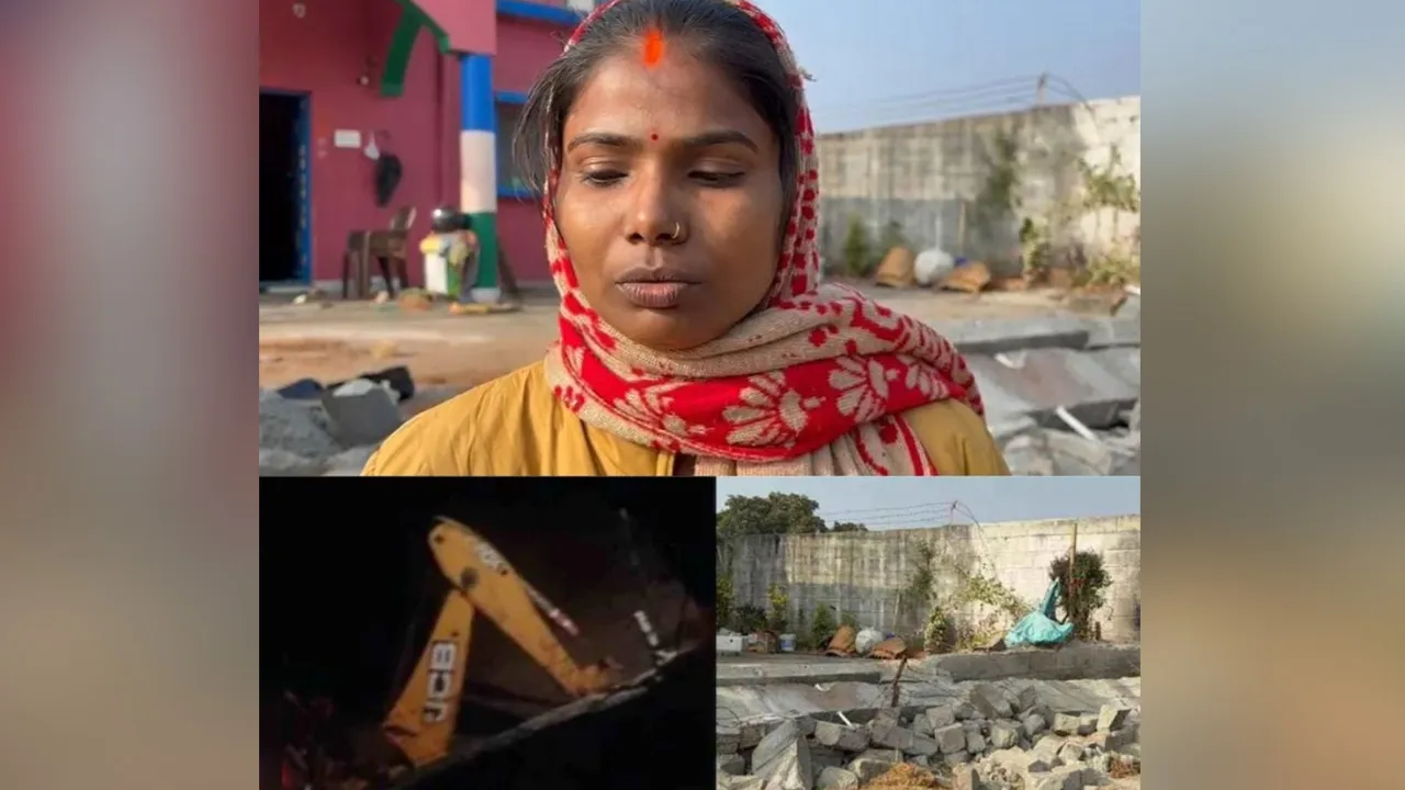 પત્ની વારંવાર પિયર જતી હોવાથી જમાઈએ ગુસ્સે થઈને સસરાના ઘરની દીવાલ JCBથી તોડી નાંખી