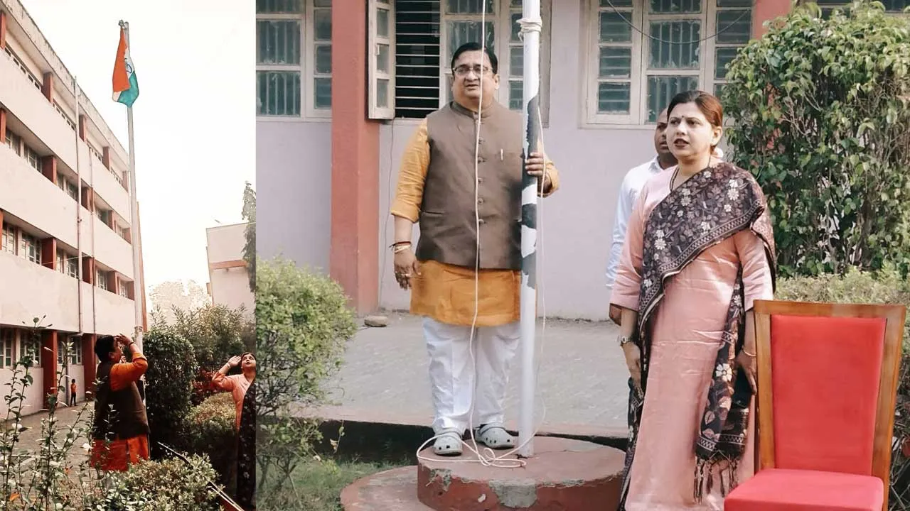 લો કોલેજના કેમ્પસમાં શ્રેયસ દેસાઇના હસ્તે 5 કોલેજનો ધ્વજવંદન કાર્યક્રમ યોજાયો 