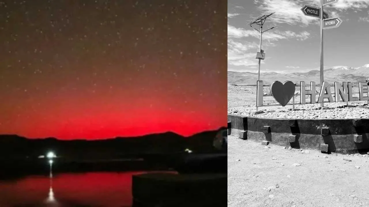 Ladakh Red Aurora Lights