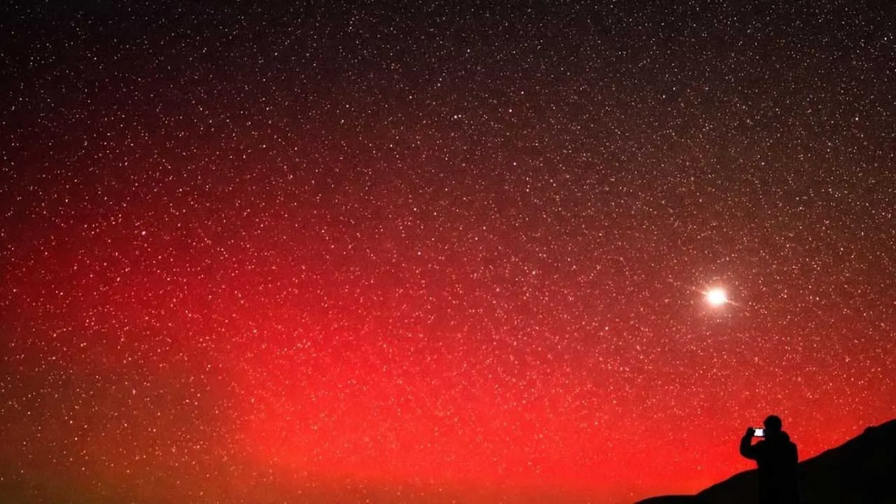 Ladakh Red Aurora Lights