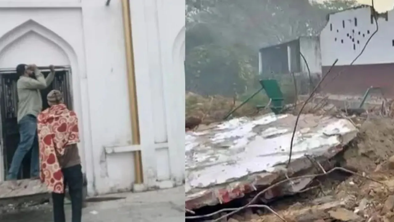  બુલડોઝર આવે એ પહેલા મુસ્લિમોએ જ તોડી નાખી મસ્જિદ