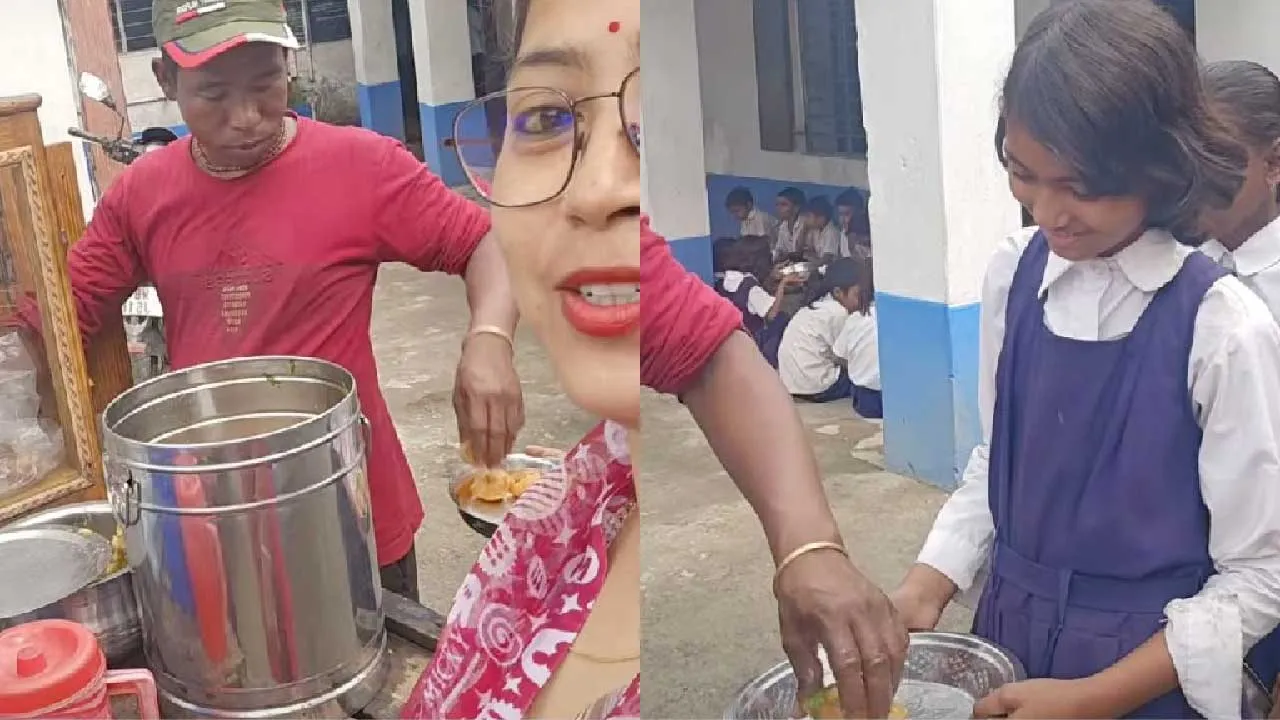 LPG ગેસની અછત? શાળામાં મધ્યાહન ભોજનમાં પીરસવામાં આવી પાણીપુરી; વીડિયો વાયરલ