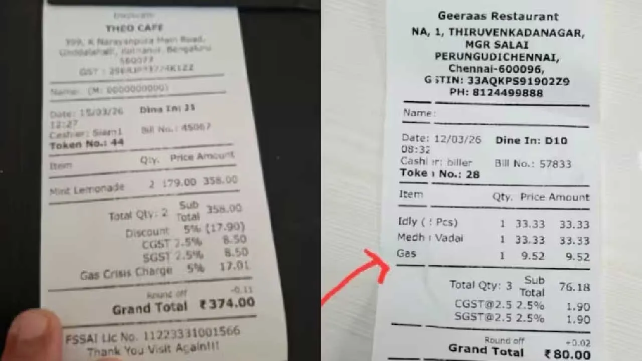 બોલો હોટલે ઈડલીના બિલમાં 'ગેસ ક્રાઈસિસ ચાર્જ' ઉમેરી દીધો