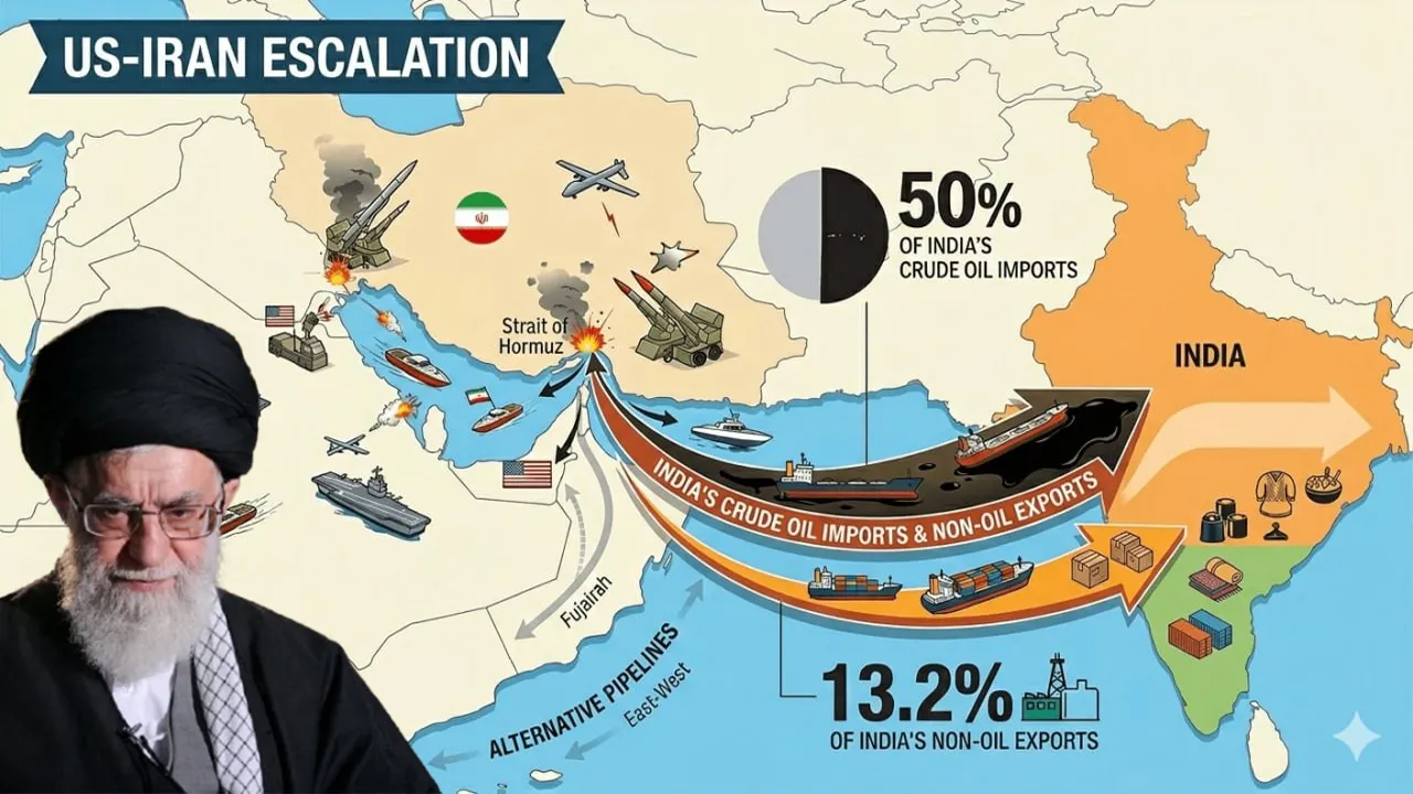 ખામેનેઈની હત્યા પછી ઈરાને હોર્મુઝ સ્ટ્રેટ બ્લોક કરતા વૈશ્વિક તેલ પુરવઠો જોખમમાં 