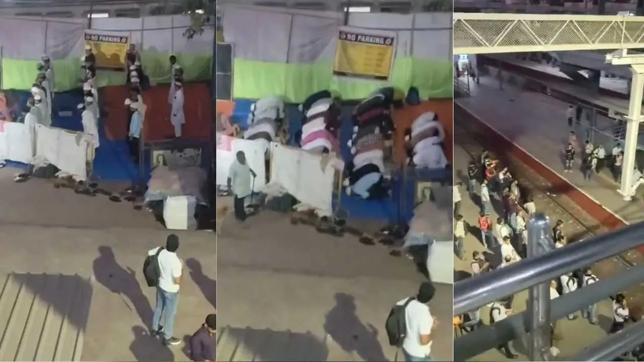 મલાડ રેલવે સ્ટેશન પર નમાઝ અદા કરવાનો વીડિયો વાયરલ, ભાજપના નેતાએ નોંધાવી ફરિયાદ