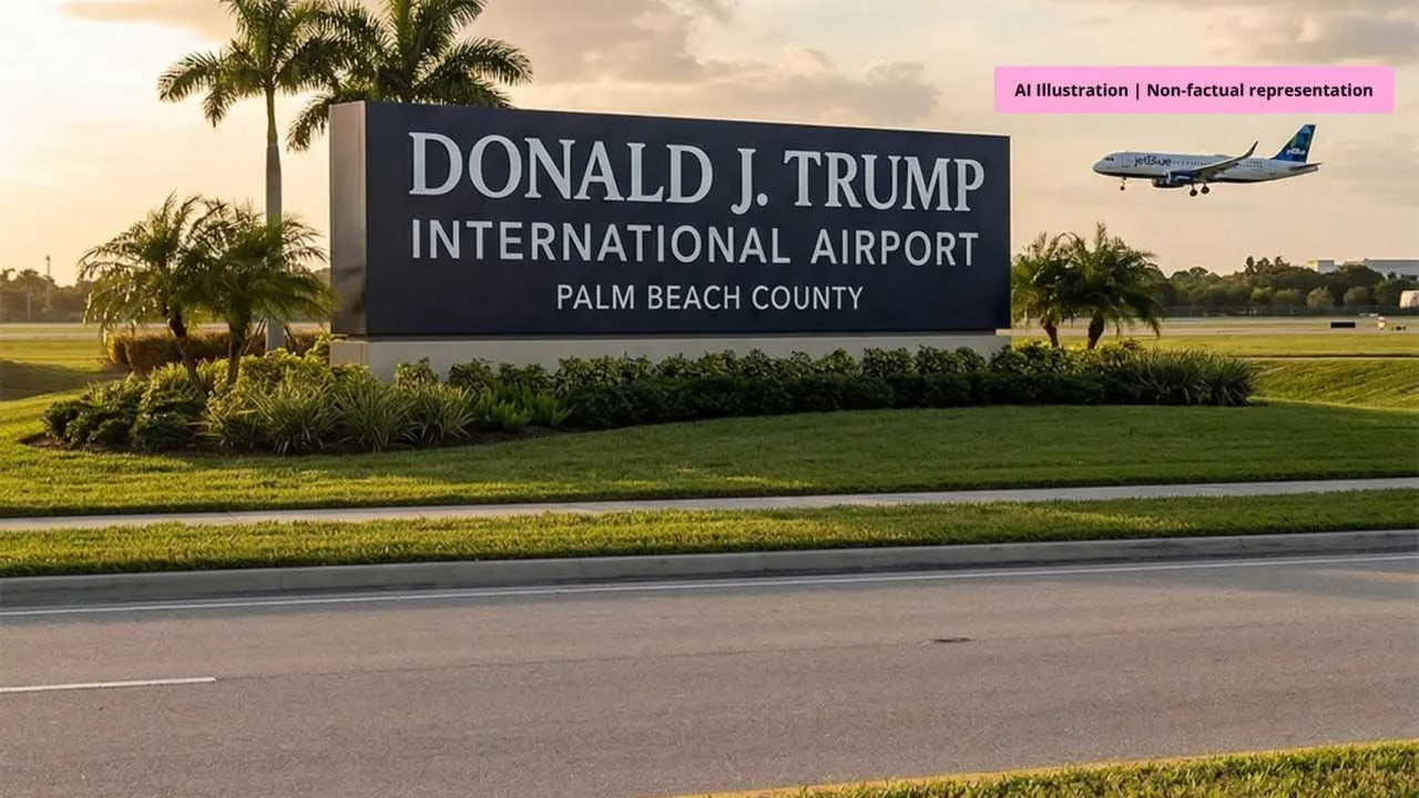 ટ્રમ્પે પામ બીચ ઇન્ટરનેશનલ એરપોર્ટનું નામ પોતાના નામ પર કરી દીધું!