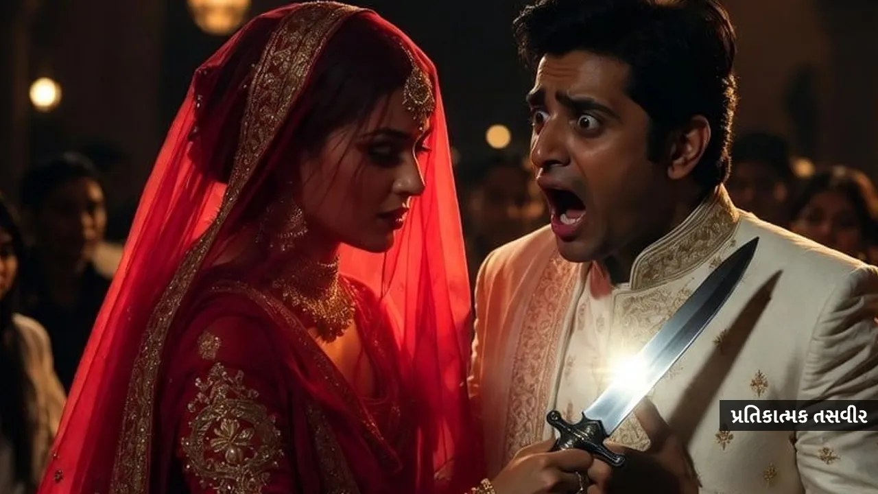 વરરાજાએ સુહાગરાતે સ્પર્શ કર્યો તો દુલ્હને મારી દીધી છરી, પછી પ્રેમી કાકા સાથે ફરાર થઈ ગઈ