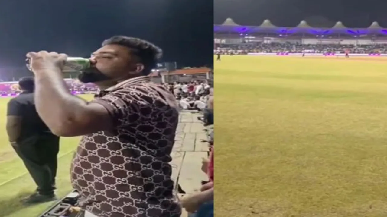 બારડોલીમાં દારૂબંધીના લીરેલીરે ઉડ્યા, ક્રિકેટ ટૂર્નામેન્ટમાં બુટલેગરનો દીકરો જાહેરમાં બીયર પીતો દેખાયો