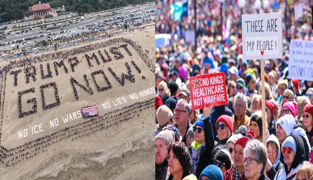 ઈરાન સાથે યુદ્ધના કારણે ટ્રમ્પ સામે 'નો કિંગ્સ'નો બળવો, અમેરિકાથી યુરોપ સુધી પહોંચ્યો જનાક્રોશ