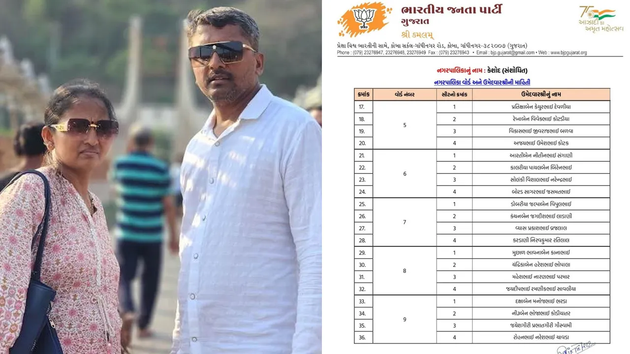 જૂનાગઢમાં ભાજપે પતિને બદલે પત્નીને ટિકિટ આપી દીધી, હવે બંને ચૂંટણી નહીં લડે