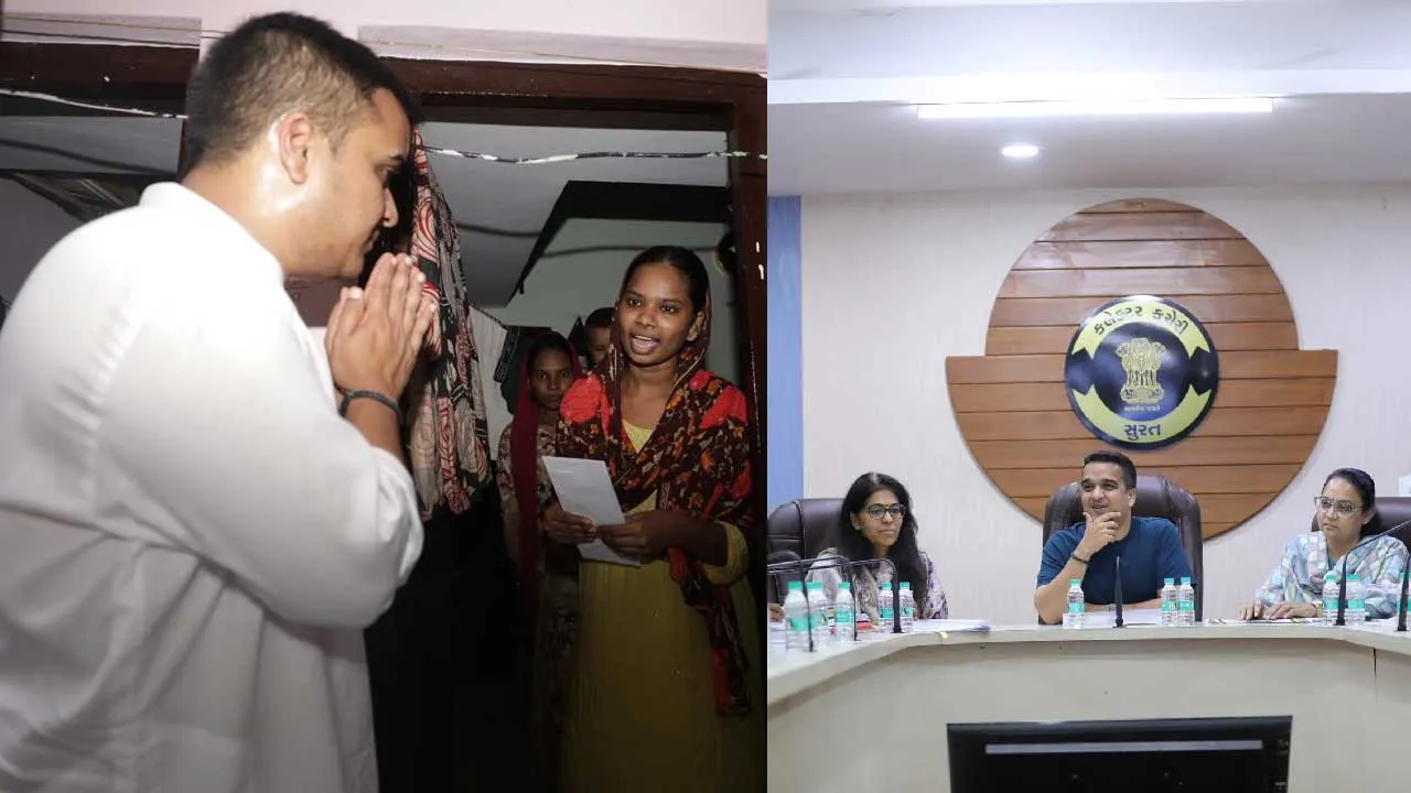 સુરત ખાડી પૂર: DyCM હર્ષ સંઘવીની રોકડ સહાયની જાહેરાત, ઘરે જઈ-જઈને 6800 રોકડ સહાય આપી