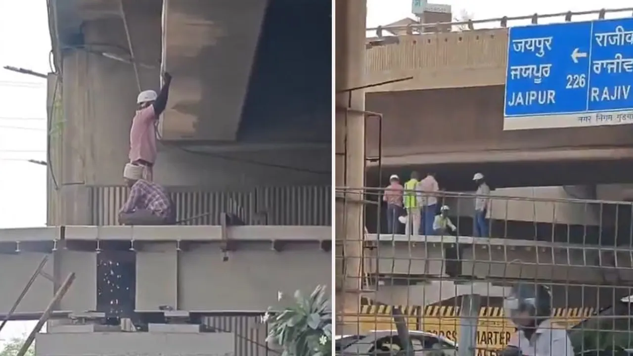 Gurugram-zigzag-foot-over-bridge 