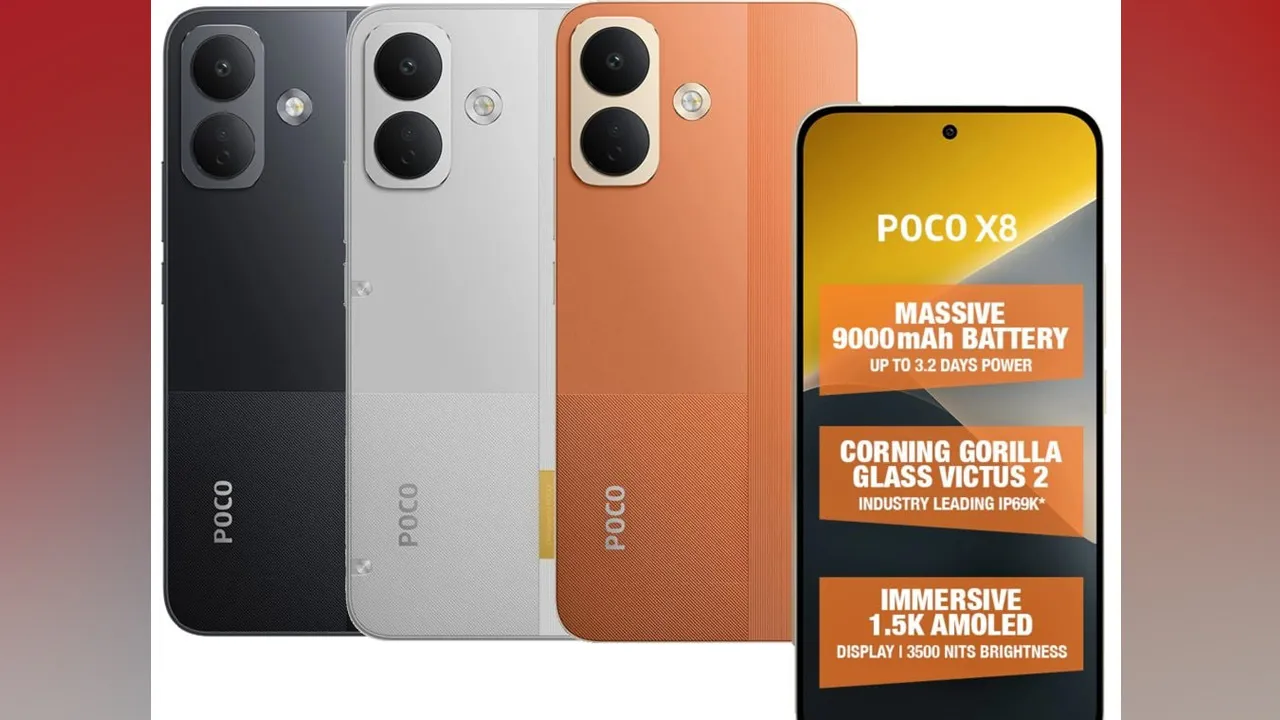 POCOએ લોન્ચ કર્યો નવો સ્માર્ટફોન X8, 9000mAh બેટરી, 50MP કેમેરા; દોઢ મીટર પાણીમાં પણ કંઈ નહીં થાય