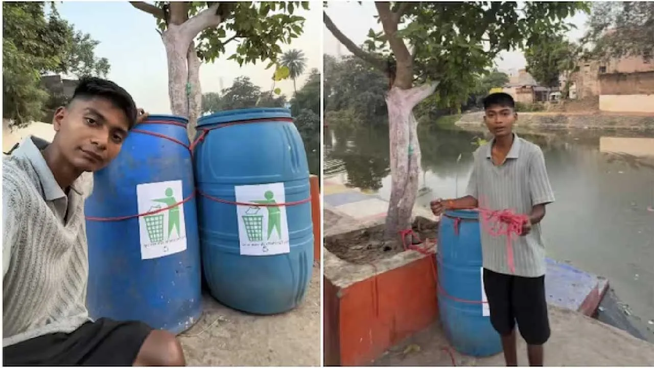 આખી નદીને એકલા હાથે સાફ કરનાર બિટ્ટુ તબાહીએ 2 કચરાના ડબ્બા મુક્યા, એમાંથી એક ચોરાઈ ગયો