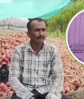 કિલો ડુંગળીના 50 પૈસા... 600 કિલો ડુંગળી વેચીને ખેડૂતને મળ્યા 301 રૂપિયા, પોતાના ખિસ્સામાંથી રૂ. 1082 ચૂકવ્યા