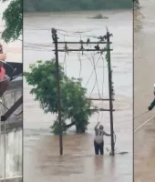 આ PIને સલામ! એક વ્યક્તિને બચાવવા વીજ પોલ પર ચઢ્યા, જણાવ્યું- કંઈ વાતનો ડર હતો