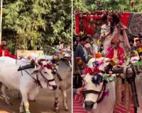 મુખ્યમંત્રીએ સાદગીથી કરાવ્યા પુત્રની સગાઈ, બળદગાડામાં પહોંચ્યા