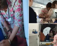 ચાલુ વિમાનની અંદર અમેરિકન મહિલા શ્વાસ ઘૂંટાવાથી બેભાન થઇ ત્યારે કોંગ્રેસ નેતાએ બચાવ્યો તેનો જીવોમ