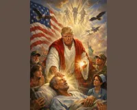 ટ્રમ્પના મગજમાં શું ચાલી રહ્યું છે? પોતાને ઈસુના રૂપમાં દર્શાવ્યા, ભારે વિરોધ