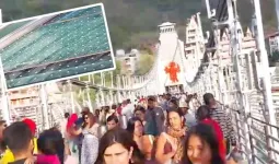 ઋષિકેશમાં બજરંગ સેતુની ગુણવત્તા પર ઉઠ્યા સવાલ, ઉદ્ઘાટન અગાઉ 'તિરાડો' પડી...; વાહનવ્યવહાર બંધ કરાયો