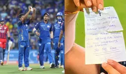 IPL ક્રિકેટરે લાઈવ મેચ દરમિયાન ખિસ્સામાંથી એક ચિઠ્ઠી કાઢી, છેલ્લે લખ્યું હતું 'જય શ્રી રામ'; જાણો આખી વાત શું છે