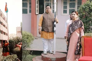 લો કોલેજના કેમ્પસમાં શ્રેયસ દેસાઇના હસ્તે 5 કોલેજનો ધ્વજવંદન કાર્યક્રમ યોજાયો 