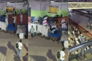 મલાડ રેલવે સ્ટેશન પર નમાઝ અદા કરવાનો વીડિયો વાયરલ, ભાજપના નેતાએ નોંધાવી ફરિયાદ